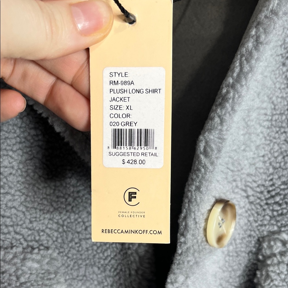 Rebecca Minkoff Gray Pea Coat Jacket NWT - Picture 9 of 9